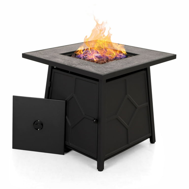 Propane Fire Heater Pit Table – Square LP Gas Fire Table with 50,000 BTU Burner