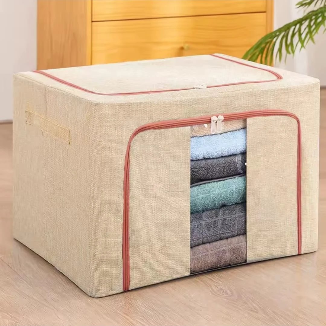 100L Zipped Storage Box Wardrobe Organizer with Transparent Window Storage and Organization Storage & Organization
