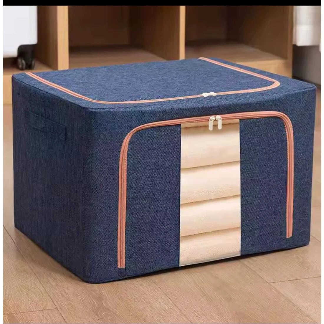 100L Zipped Storage Box Wardrobe Organizer with Transparent Window Storage and Organization Storage & Organization
