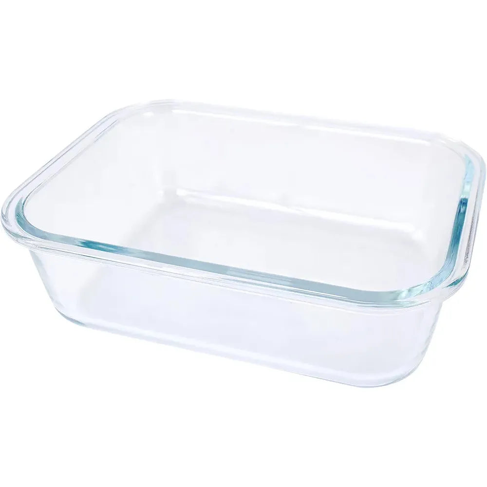 1100ml Bamboo Snack Box – Glass Container with Bamboo Lid for Food Storage