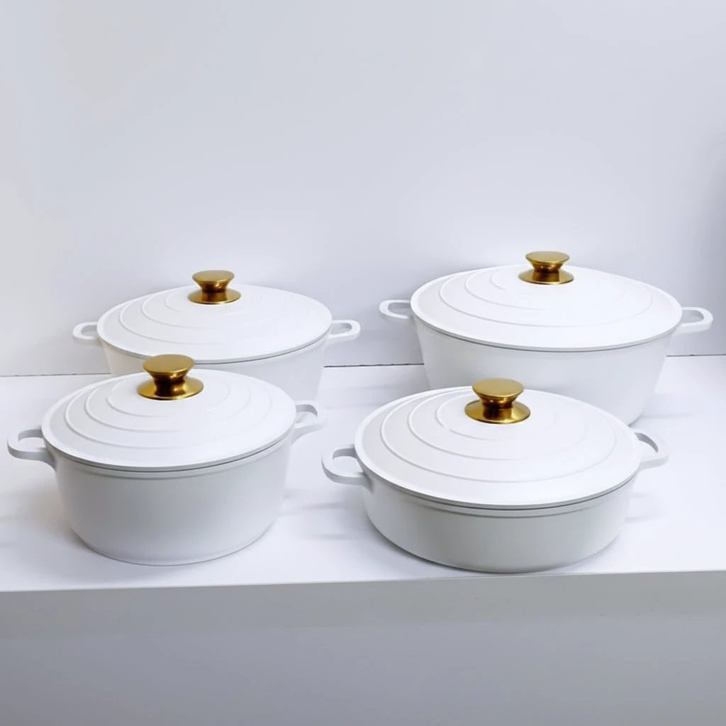 11pcs UCC Life Non-Stick Cookware Set White Cookware Sets