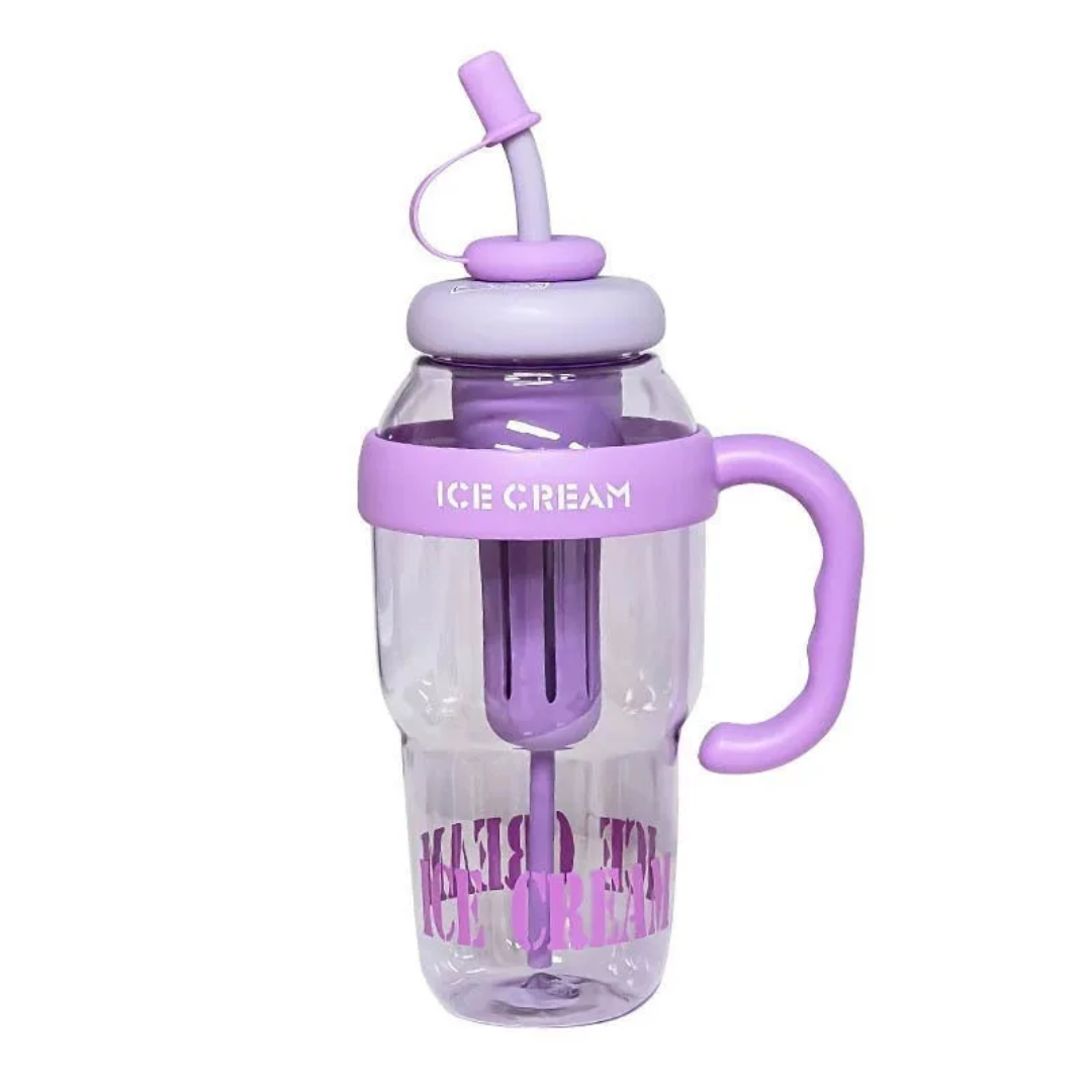 1200ml Cute Water Bottle with Straw for Milk, Juice, Tea, Coffee, and Beverages