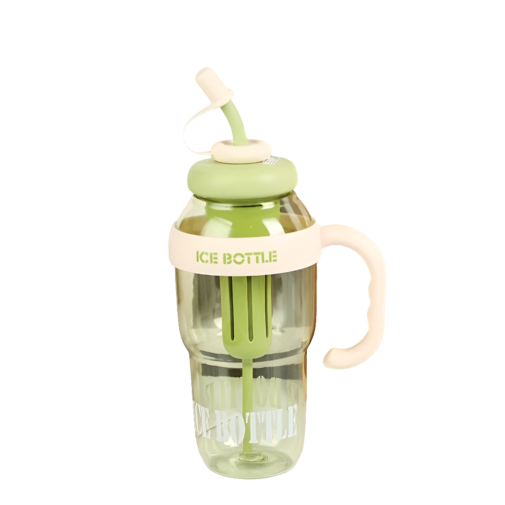 1200ml Cute Water Bottle with Straw for Milk, Juice, Tea, Coffee, and Beverages