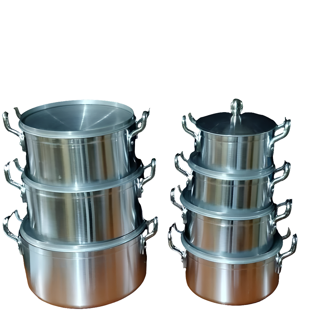 14pcs Aluminium Cookware Set – 7 Cooking Pots with Matching Lids