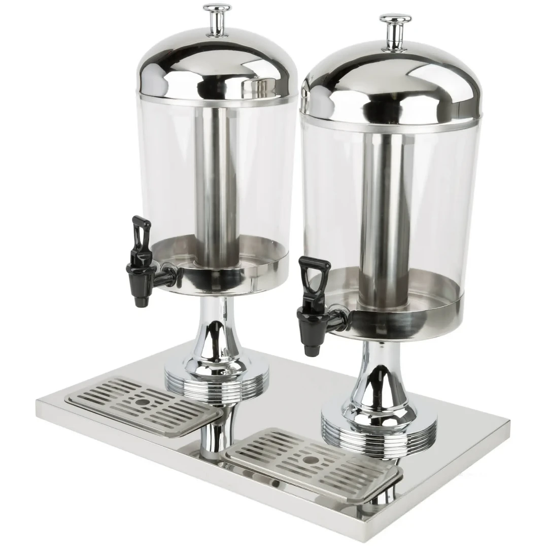 16 Ltr (8x2Ltr) Stainless Steel Double Juice Dispenser Kitchen appliances Beverage Dispensers