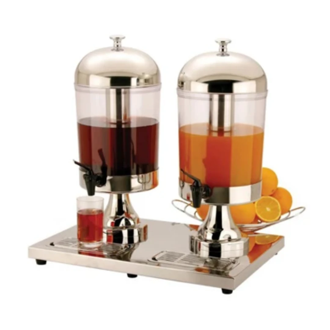 16 Ltr (8x2Ltr) Stainless Steel Double Juice Dispenser Kitchen appliances Beverage Dispensers