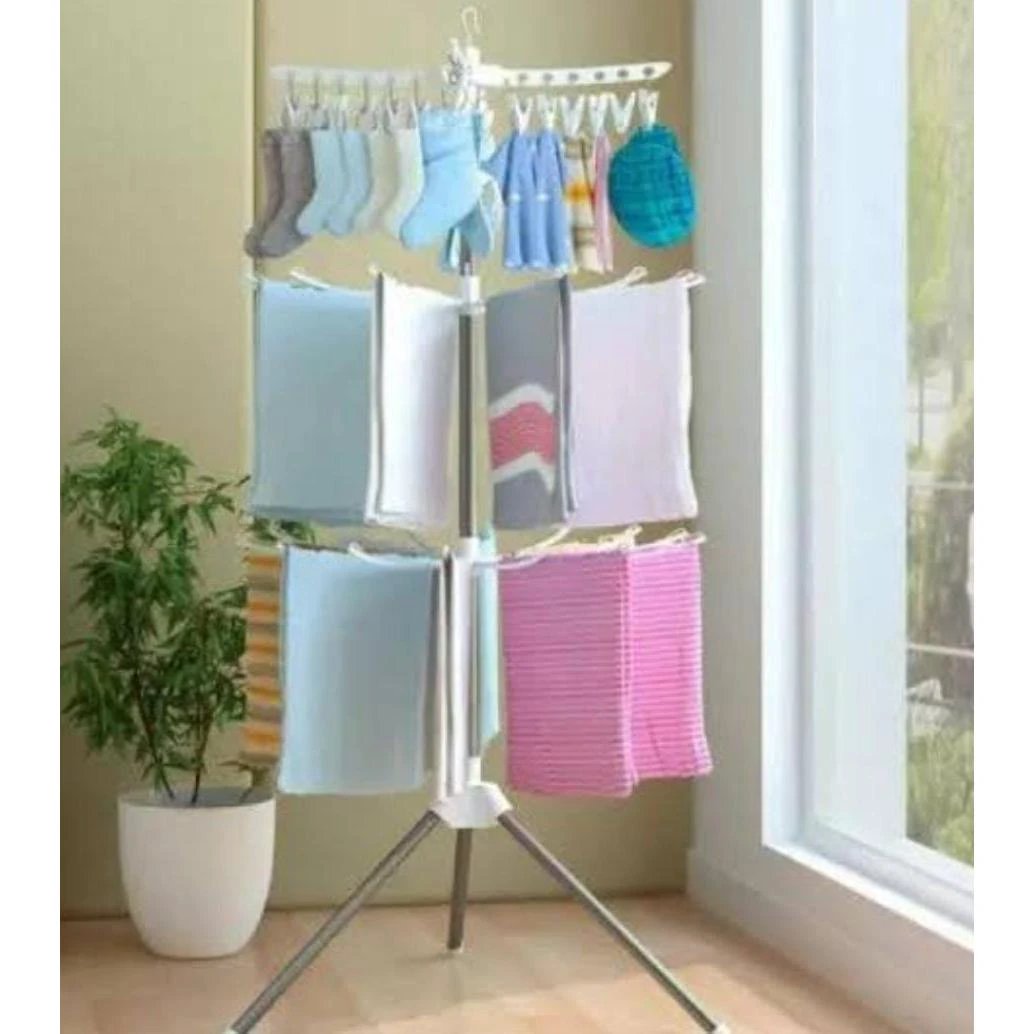 170cm High 3 Layer Metallic Laundry Dryer Stand Space-Saving Design Laundry accessories Dryers