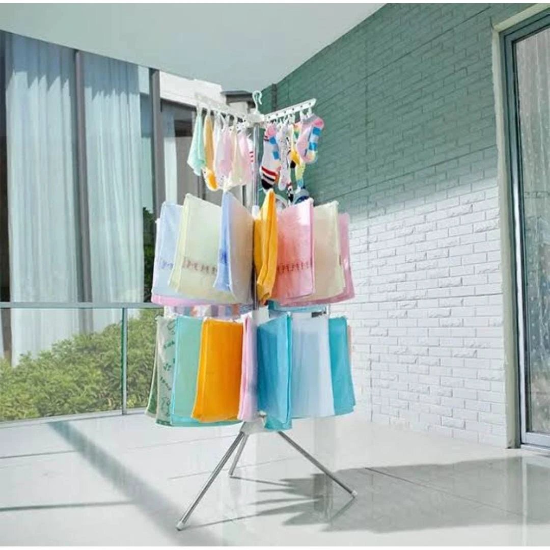 170cm High 3 Layer Metallic Laundry Dryer Stand Space-Saving Design Laundry accessories Dryers