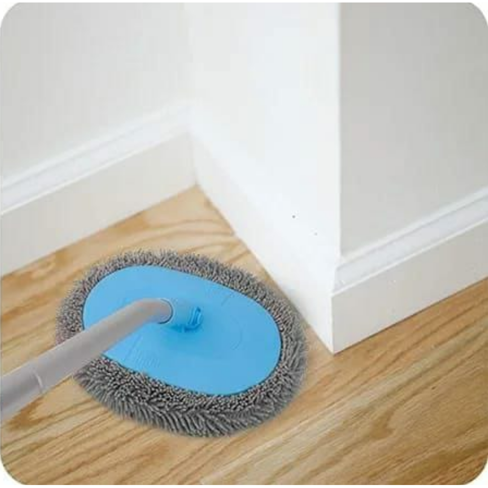 180° Rotatable Oval Head Cleaning Mop Wet & Dry Long Handle Kit for Car and Home Use
