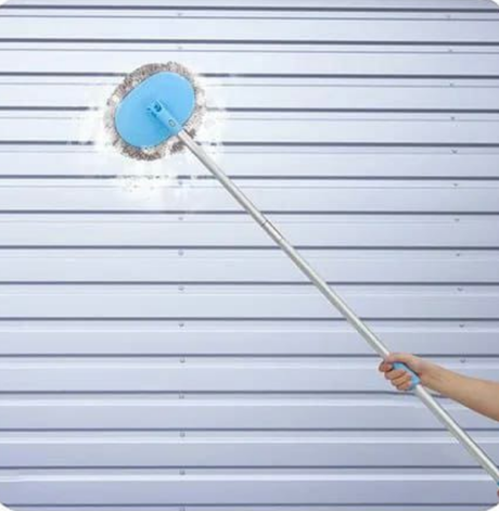 180° Rotatable Oval Head Cleaning Mop Wet & Dry Long Handle Kit for Car and Home Use