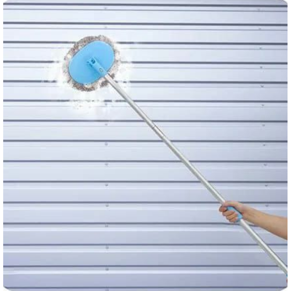 180° Rotatable Oval Head Cleaning Mop Wet & Dry Long Handle Kit for Car and Home Use