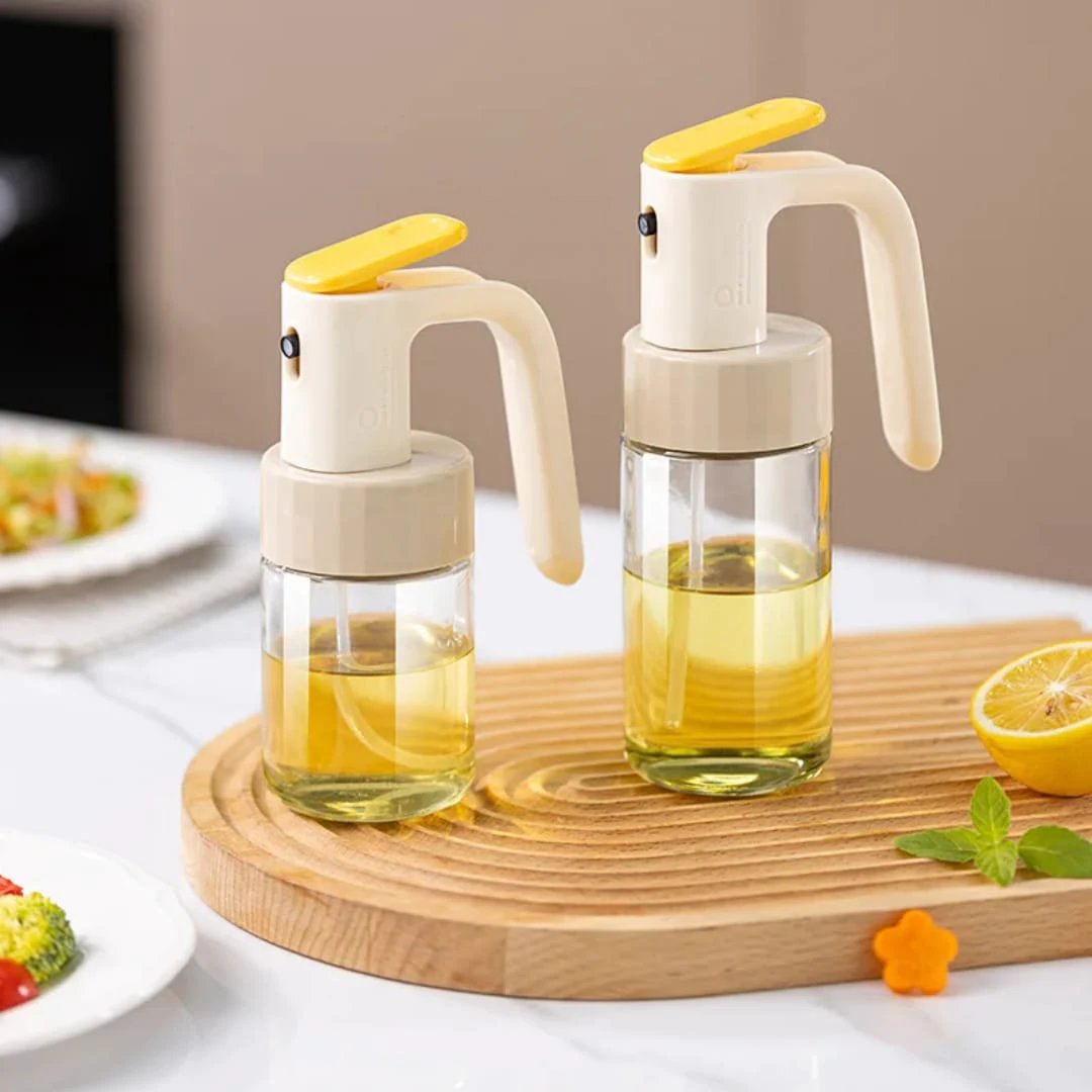 180ml Oil Jar with Spray for Cooking and Kitchen Use glass oil jar Oil Dispensers