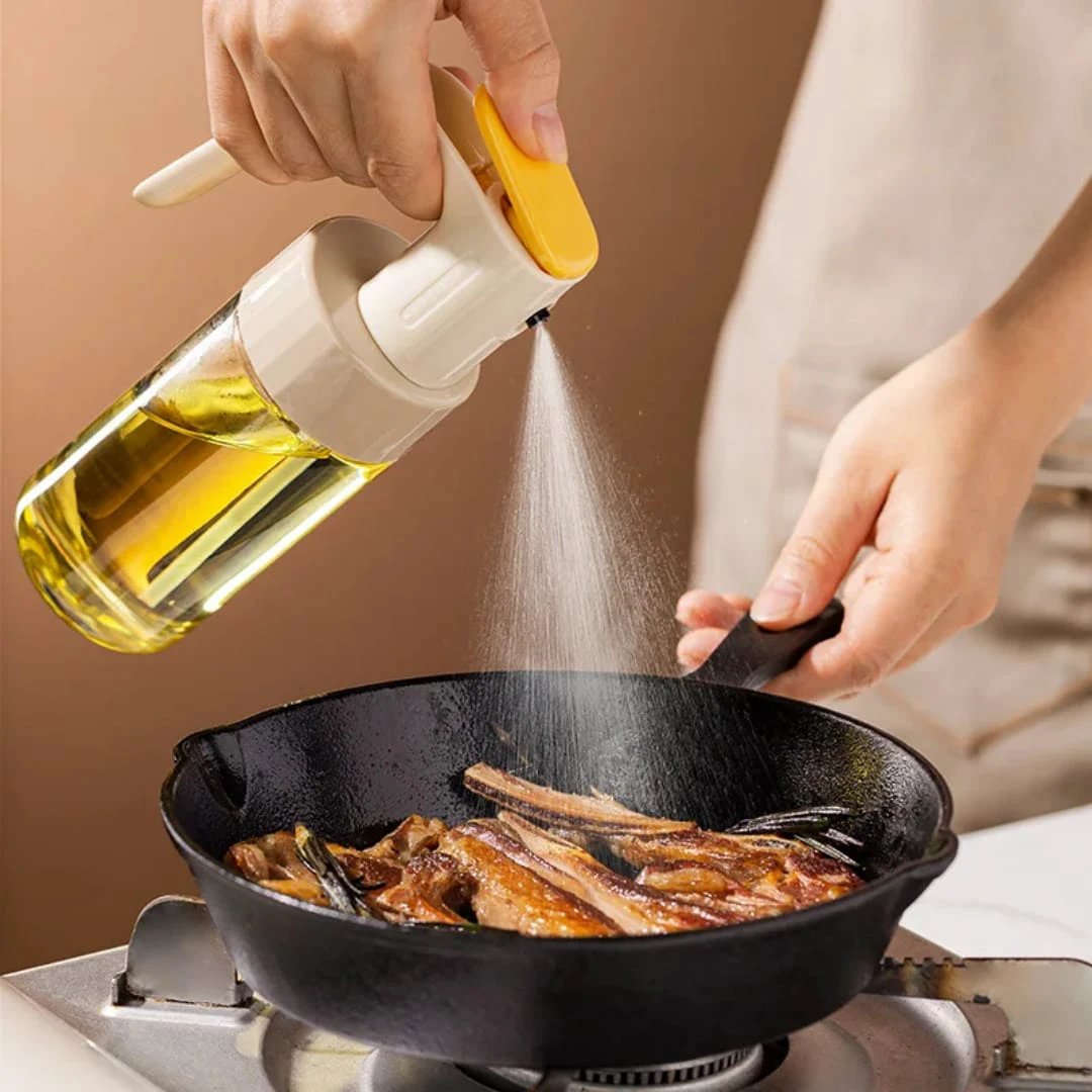 180ml Oil Jar with Spray for Cooking and Kitchen Use glass oil jar Oil Dispensers