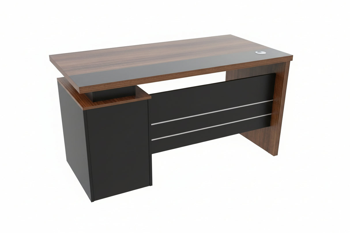 1.2m Modern Office Desk with 3-Drawer Storage Cabinet