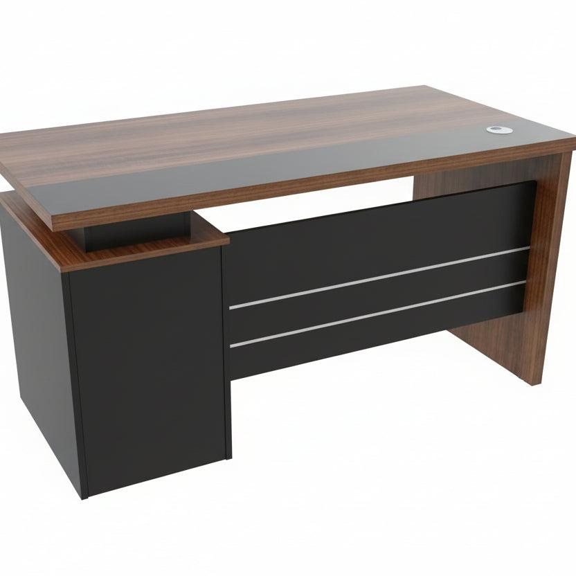 1.2m Modern Office Desk with 3-Drawer Storage Cabinet