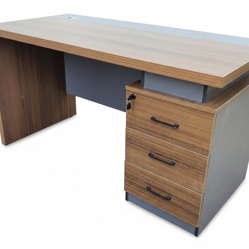 1.2m Modern Office Desk with 3-Drawer Storage Cabinet