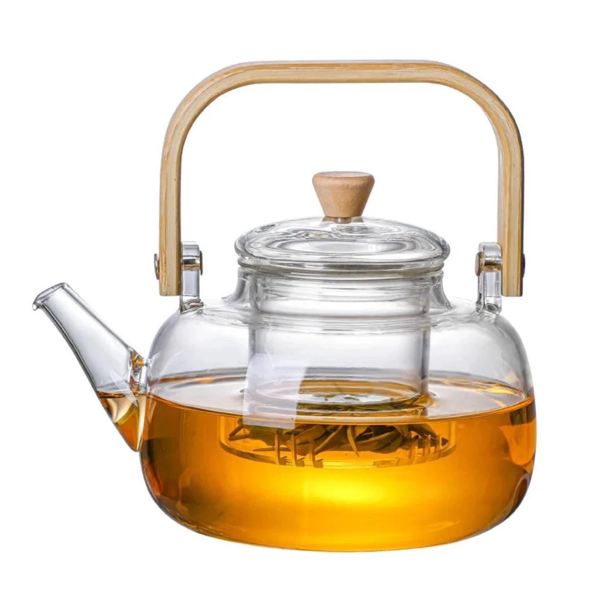 1.4L High Borosilicate Glass Teapot Heat-Resistant and BPA-Free Borosilicate glass Teapots