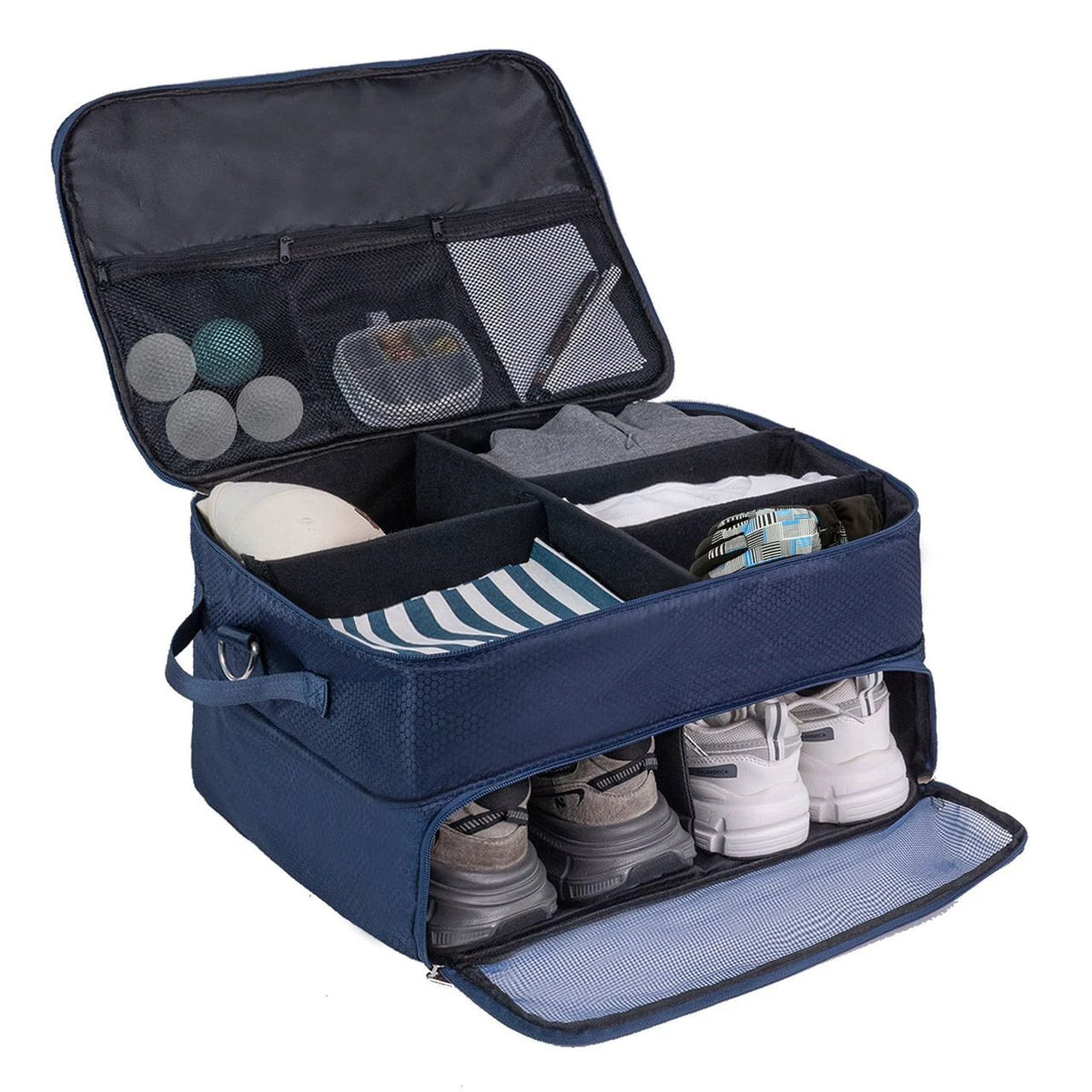 2 Layer Golf Trunk Organizer Spacious Compartments for Essentials Outdoor Storage Golf Bag Covers & Cases