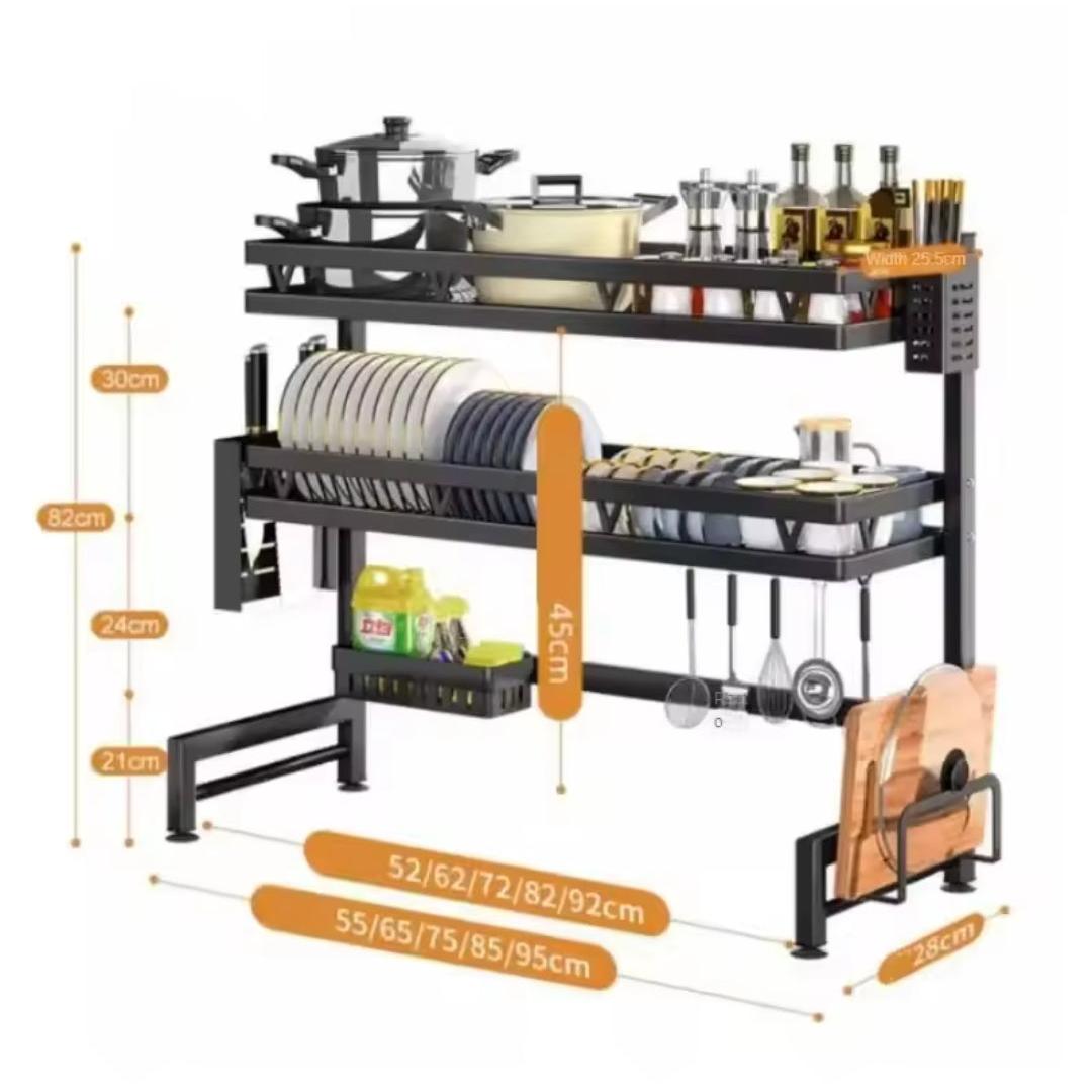 2 Layer Over the Sink Dish Drainer |Space Saving & Practical