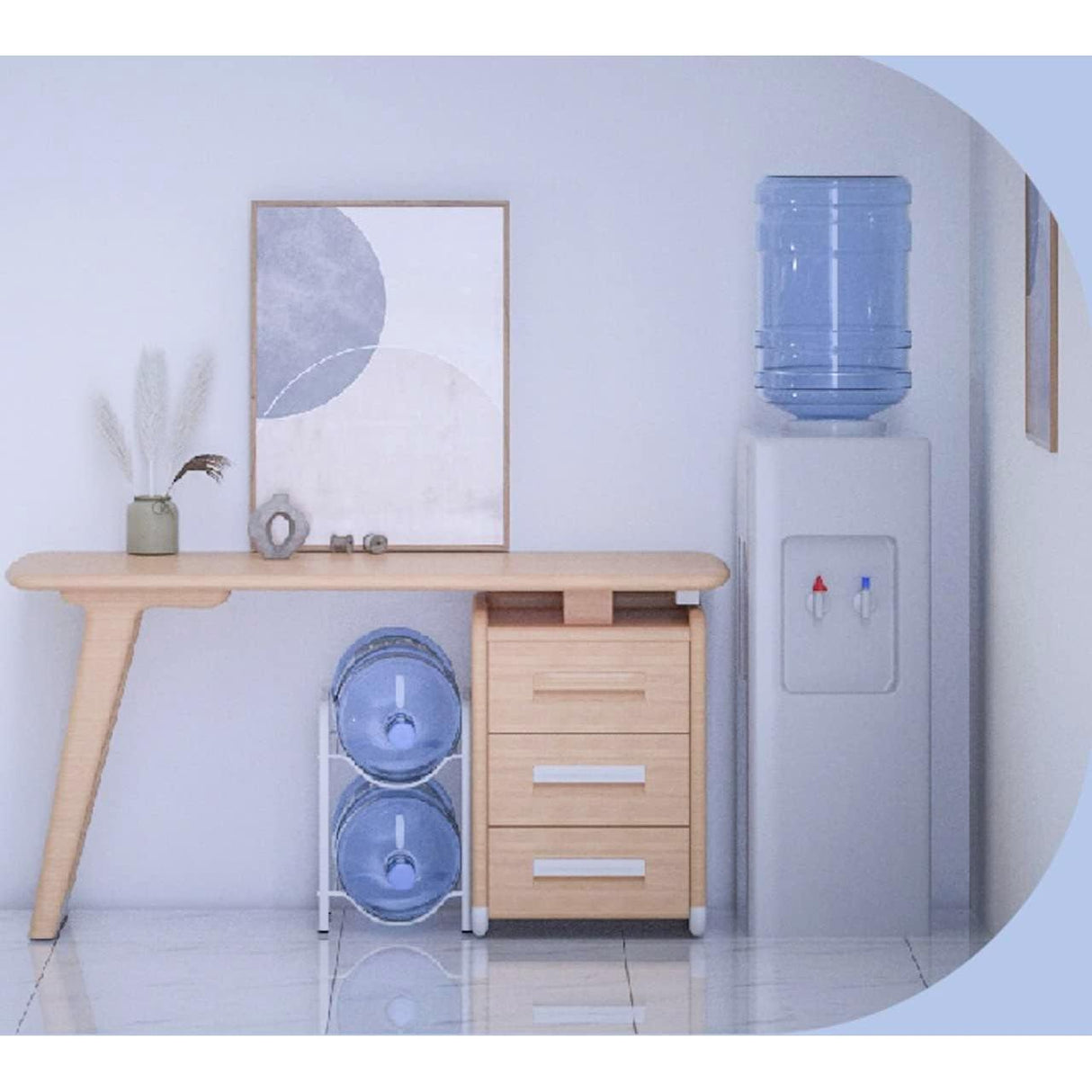 2 Layer Water Bottle Rack Sturdy Storage Organizer