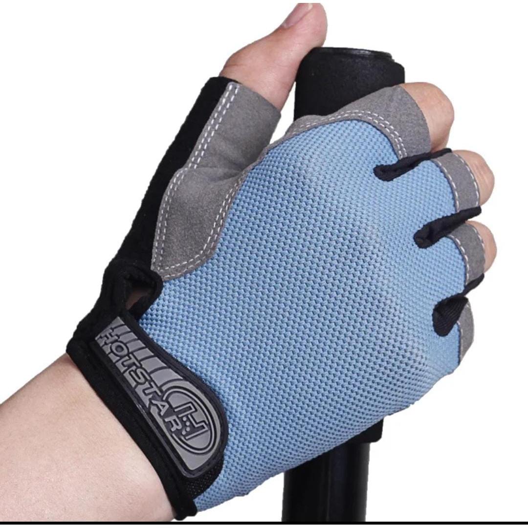 2 Pair of Gym Anti Slip Half Finger Gloves Breathable Elastic Sports Gloves for Men & Women, Ideal for Dumbbells, Cycling, and Exercise