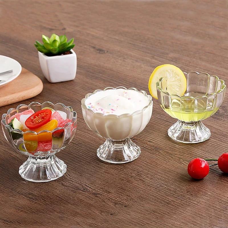 2 Piece Transparent Clear Cocktail Glass Dessert Cup Set | Perfect For Serving Cocktails, Mousse, Sorbet, Or Other Desserts At Parties, Gatherings, Everyday Use Tableware Beer Glasses