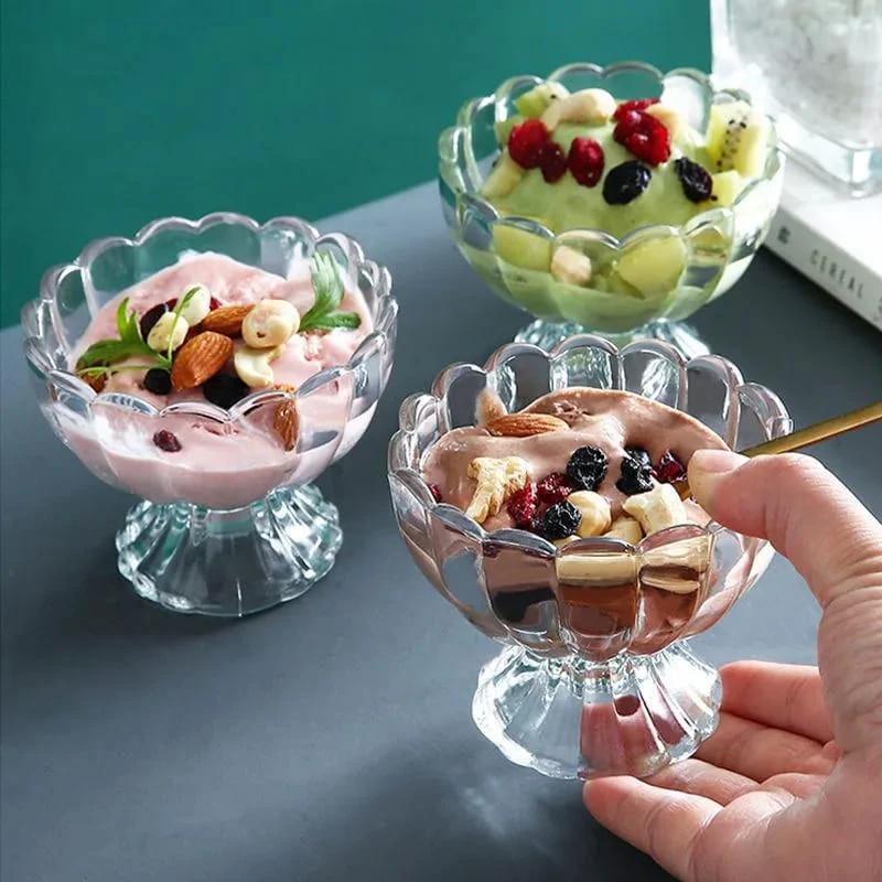 2 Piece Transparent Clear Cocktail Glass Dessert Cup Set | Perfect For Serving Cocktails, Mousse, Sorbet, Or Other Desserts At Parties, Gatherings, Everyday Use Tableware Beer Glasses