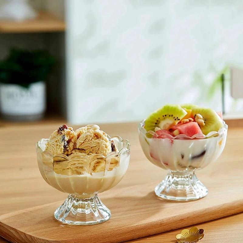 2 Piece Transparent Clear Cocktail Glass Dessert Cup Set | Perfect For Serving Cocktails, Mousse, Sorbet, Or Other Desserts At Parties, Gatherings, Everyday Use Tableware Beer Glasses