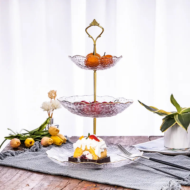 2 Tier Acrylic Snack & Cake Tray Versatile Fruit & Dessert Stand