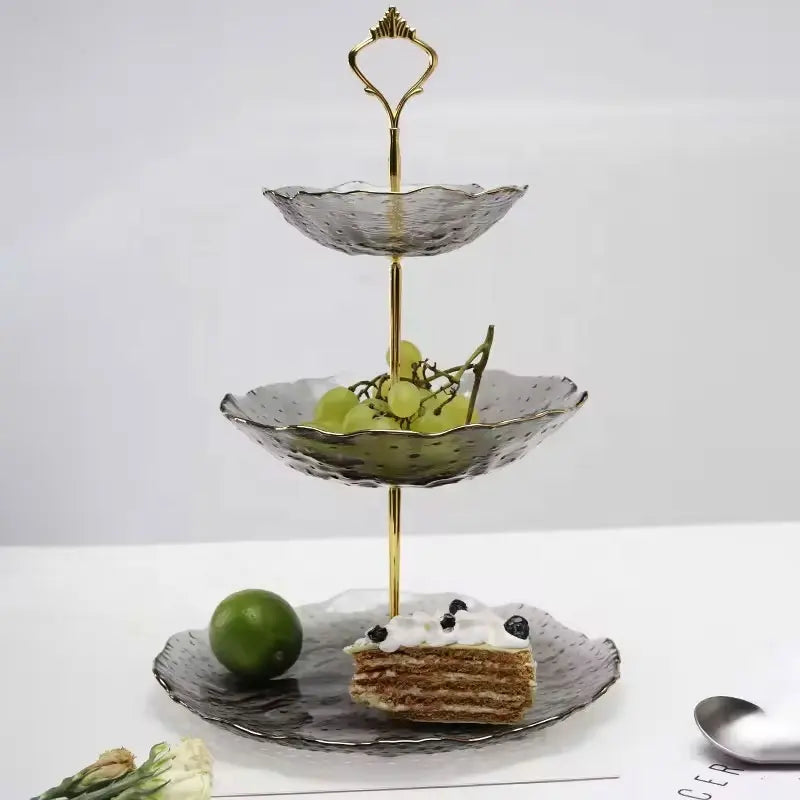 2 Tier Acrylic Snack & Cake Tray Versatile Fruit & Dessert Stand