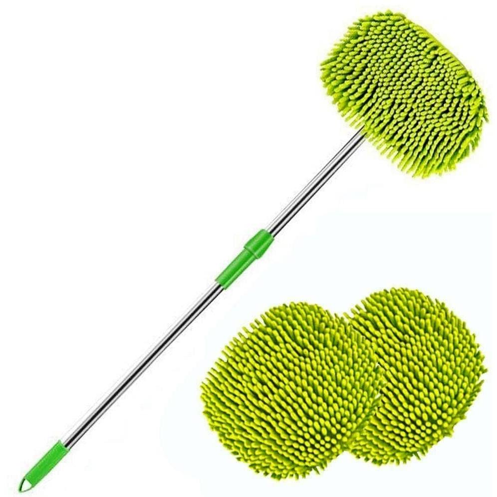 2 in 1 Car Cleaning Brush Versatile Car Wash Mop in Green & Blue
