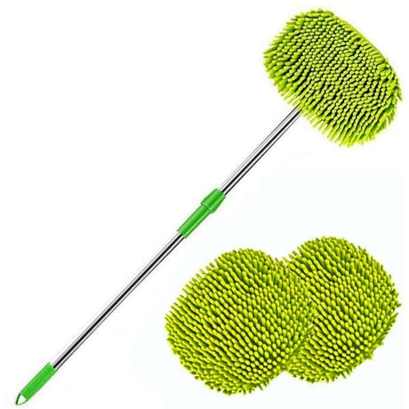 2 in 1 Car Cleaning Brush Versatile Car Wash Mop in Green & Blue
