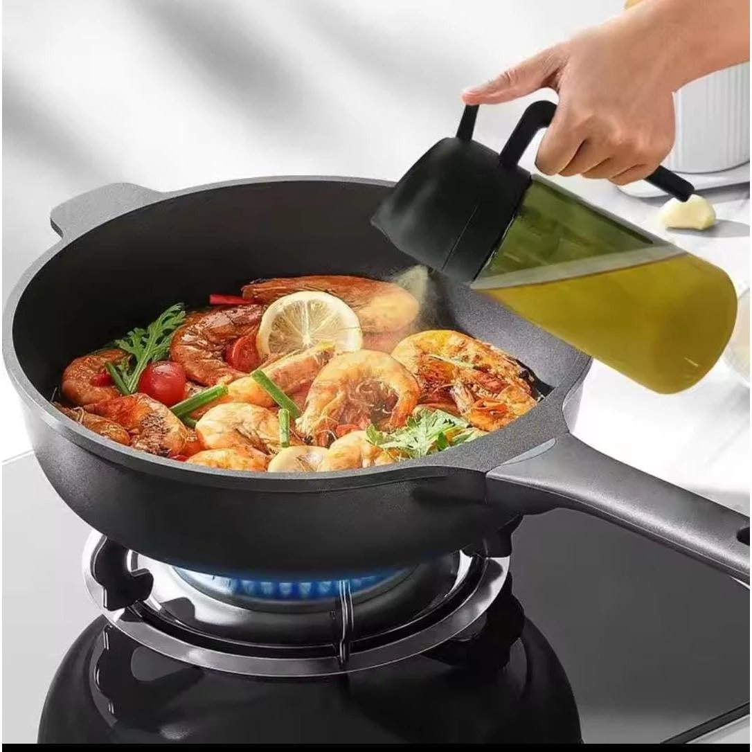 2-in-1 Oil Dispenser & Sprayer Jar – 600ml (White, Black, Green) Oil dispenser Oil Dispensers