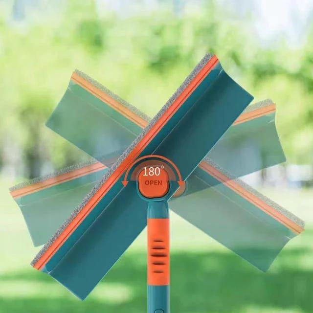 2-in-1 Telescopic Window Cleaner & Wall Mop – Rotatable Head, Extendable to 145cm Window Cleaner Mops