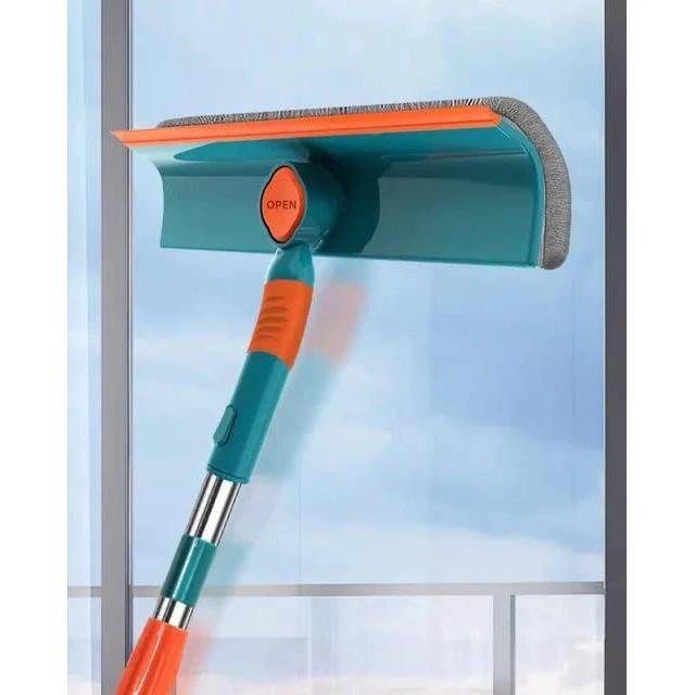 2-in-1 Telescopic Window Cleaner & Wall Mop – Rotatable Head, Extendable to 145cm Window Cleaner Mops