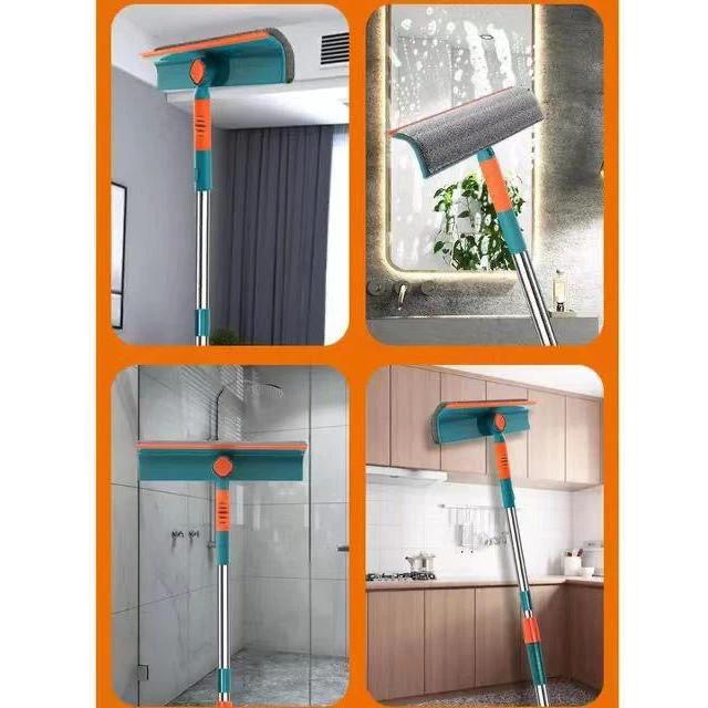 2-in-1 Telescopic Window Cleaner & Wall Mop – Rotatable Head, Extendable to 145cm Window Cleaner Mops