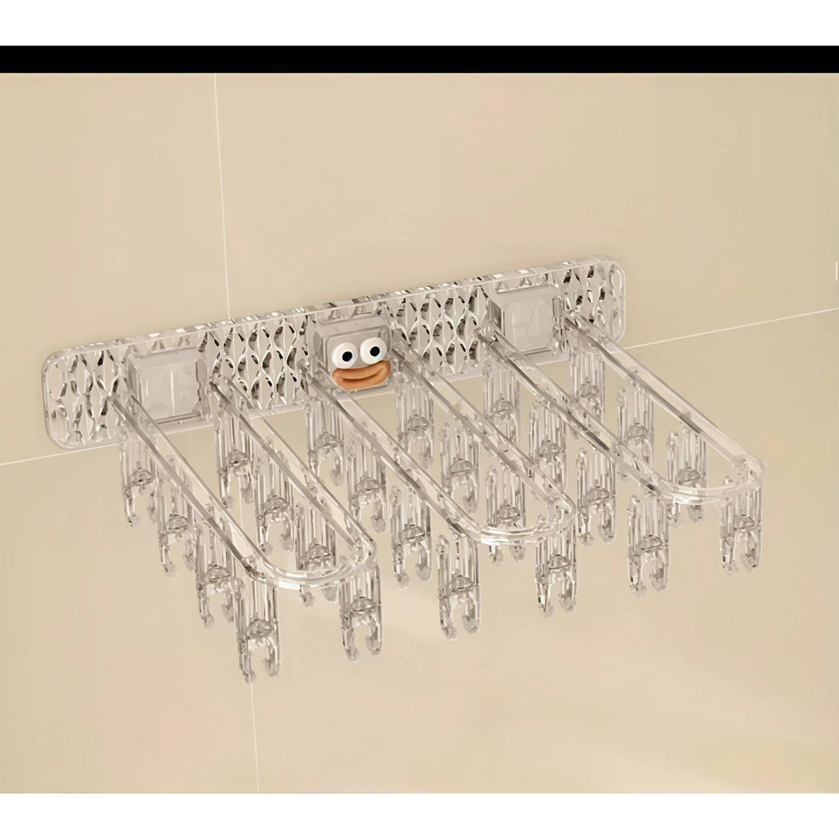 24 Clip Multifunction Wall Folding Cloth Hanger – Windproof Drying Rack for Socks & Baby Clothes Hangers & Hooks Hangers