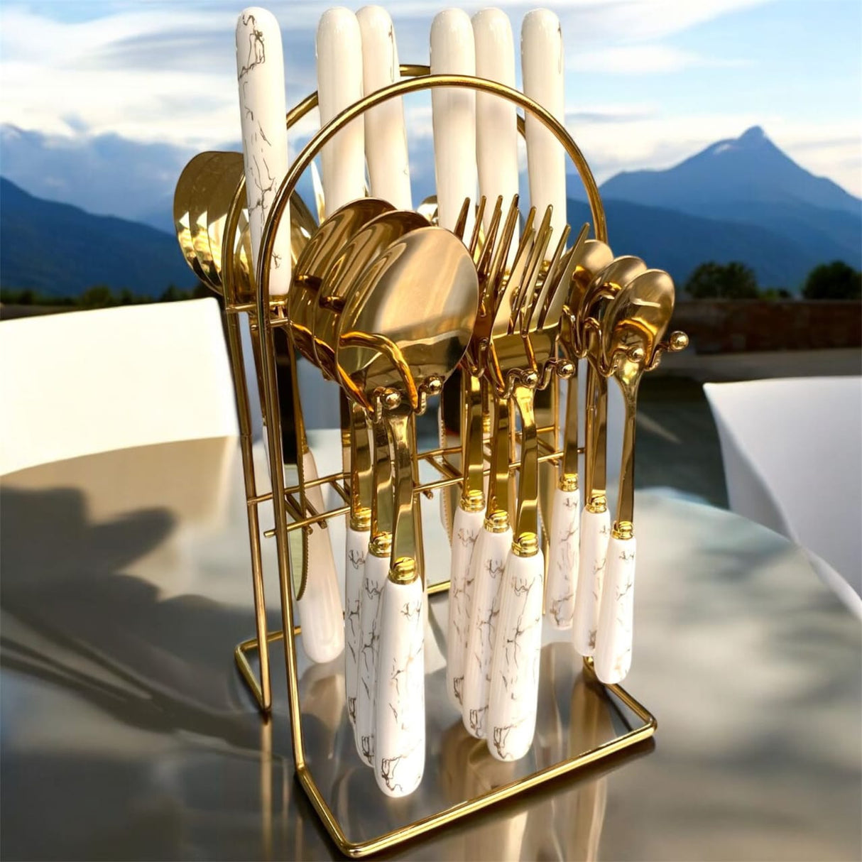 24 Piece Cutlery Spoon Set Durable and Elegant Design