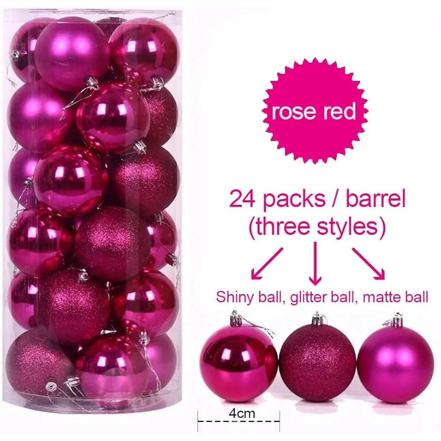 24pcs Christmas Balls Decoration Set