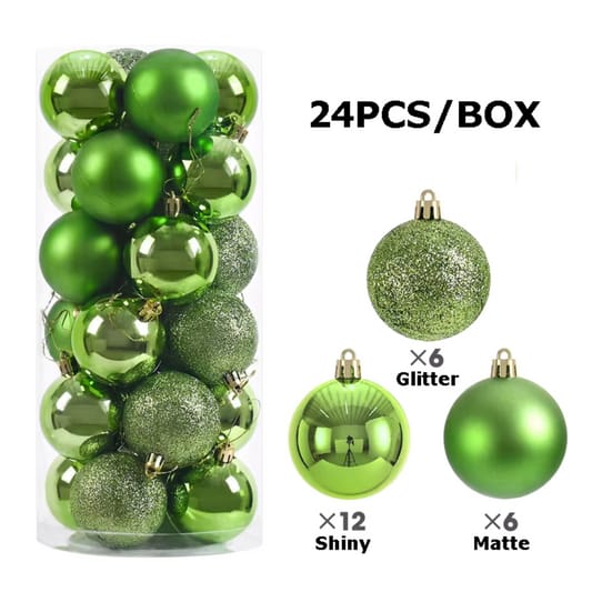 24pcs Christmas Balls Decoration Set
