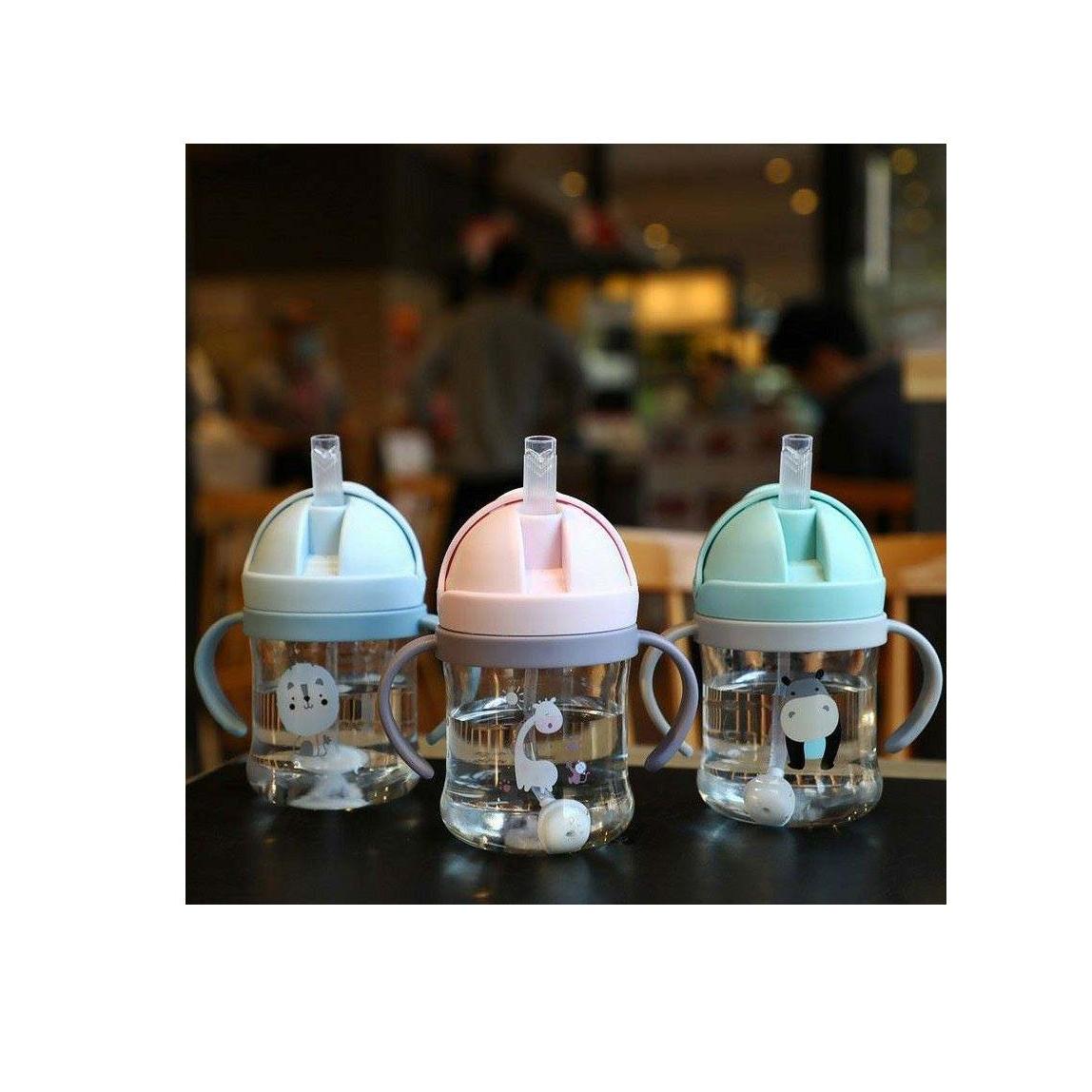 250ml Baby Water Bottle Learning Cup | Anti Choke NonSpill Training Cup | LeakProof with Gravity Ball Straw