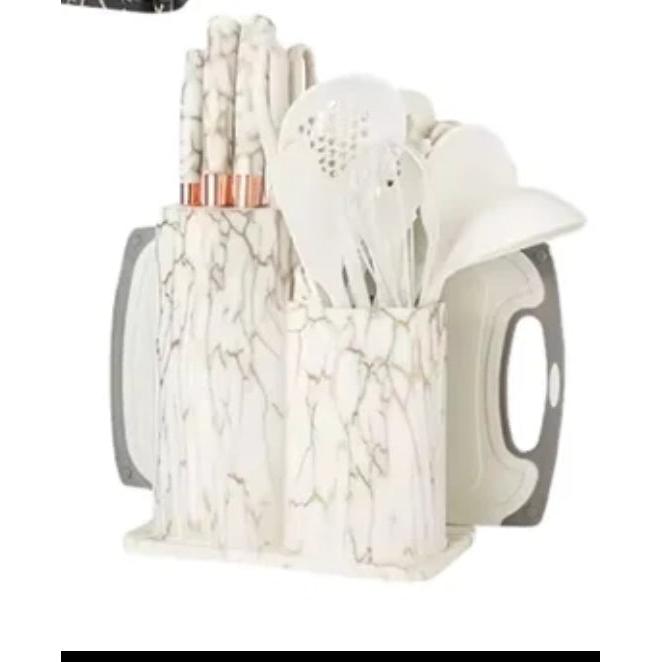 25pcs Silicone Spoons | Available in Marble Black, Marble White, and Marble Pink