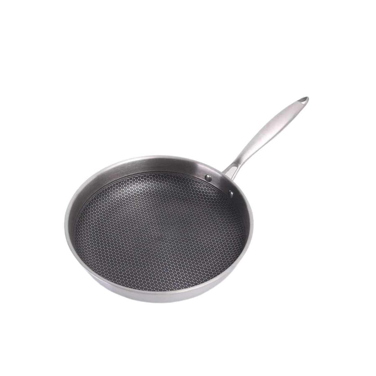 28cm Non Stick Honeycomb Stainless Steel Frying Pan | Scratch Resistant | Comfortable Handle | Oven & Induction Compatible