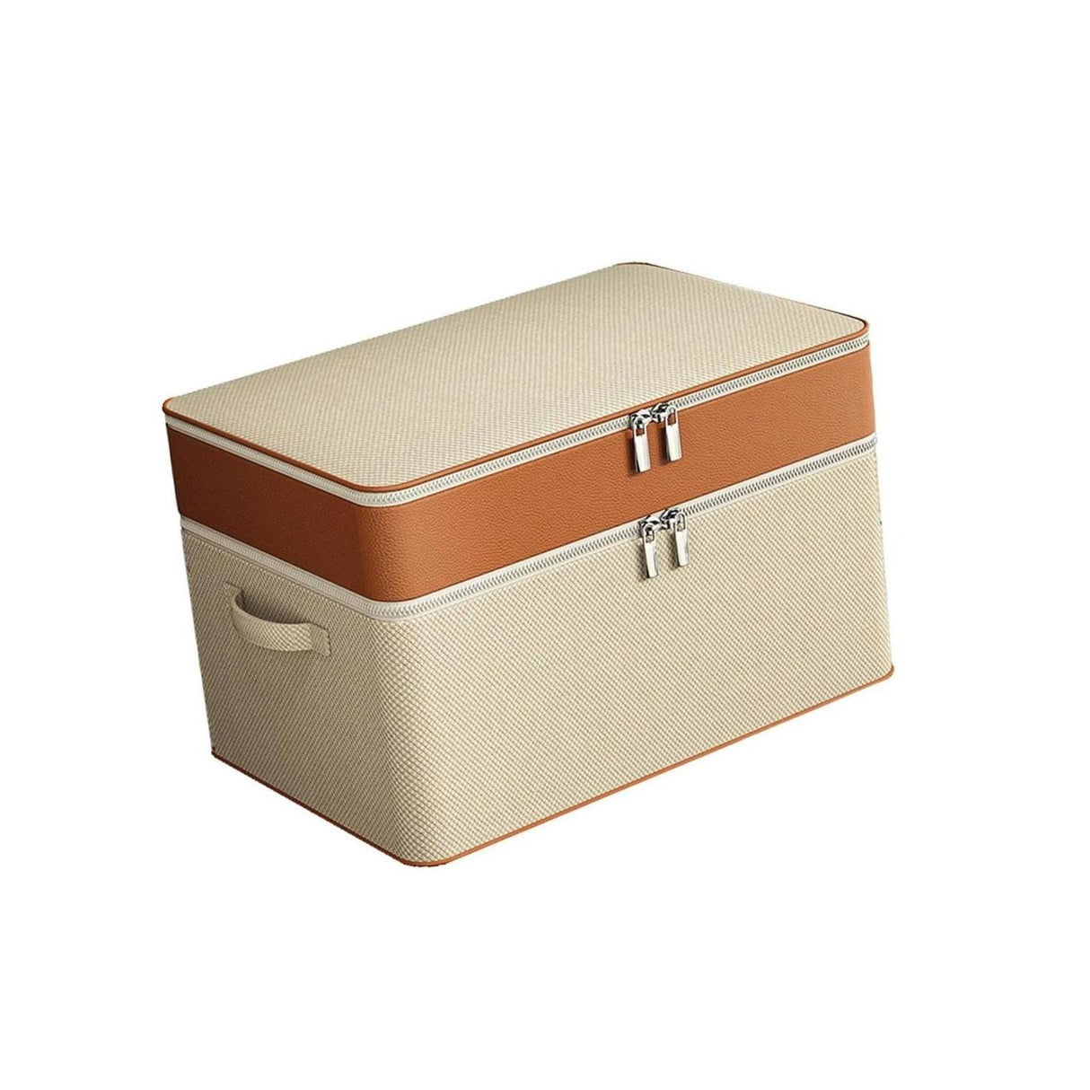 2in1 Double Zipper Big Capacity Quilt & Clothes Storage Bag | Waterproof, Dustproof, Moisture Proof Organizer | Ideal for Kingsize Duvets | 80x60x40 cm