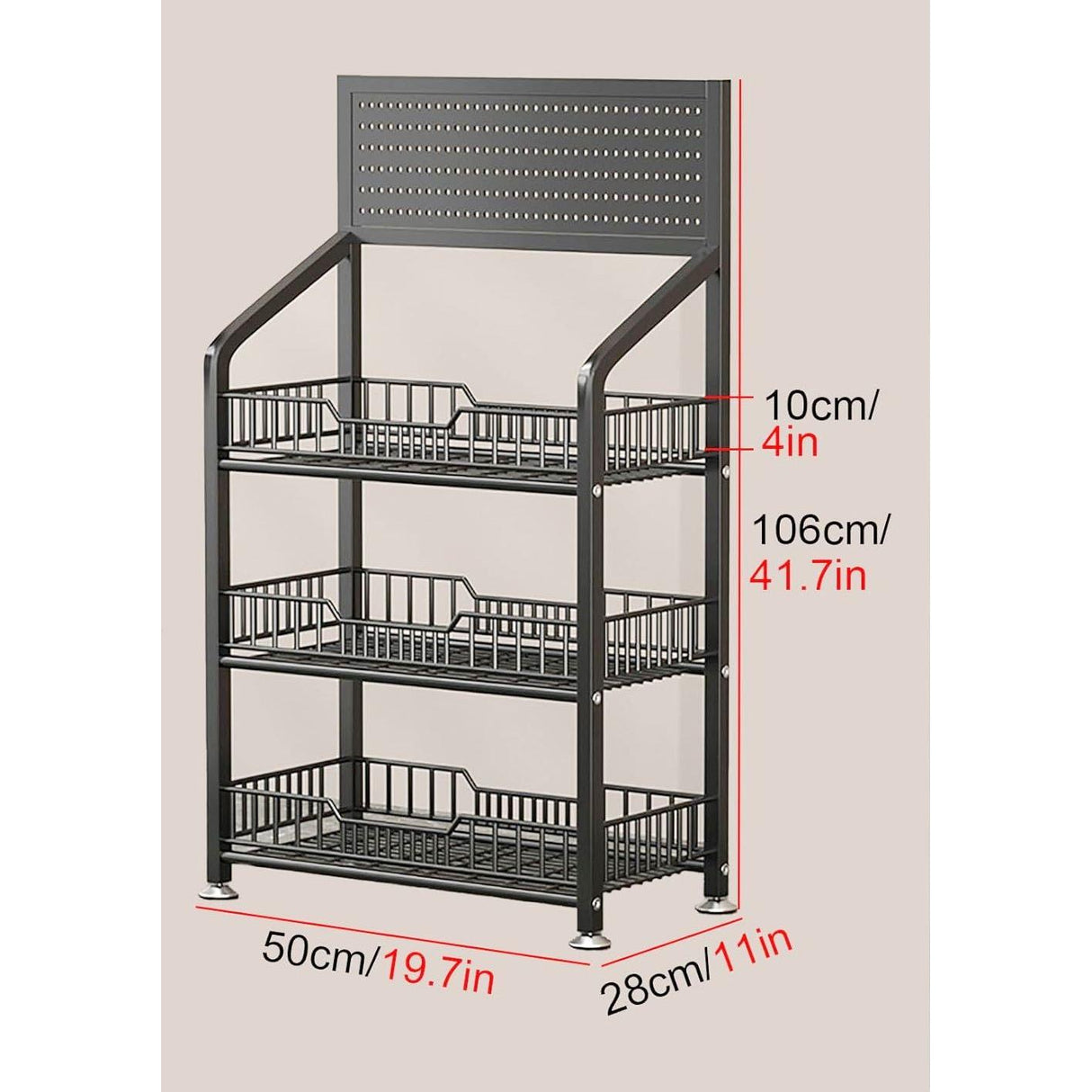 3 Layer Heavy Duty Multipurpose Rack Freestanding with Wheels Home & Display Storage