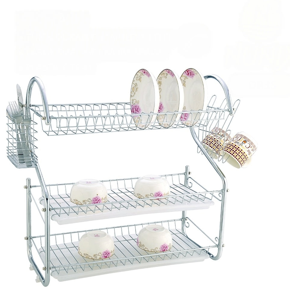 3 Layer Stainless Steel Rack Multipurpose Storage Organizer