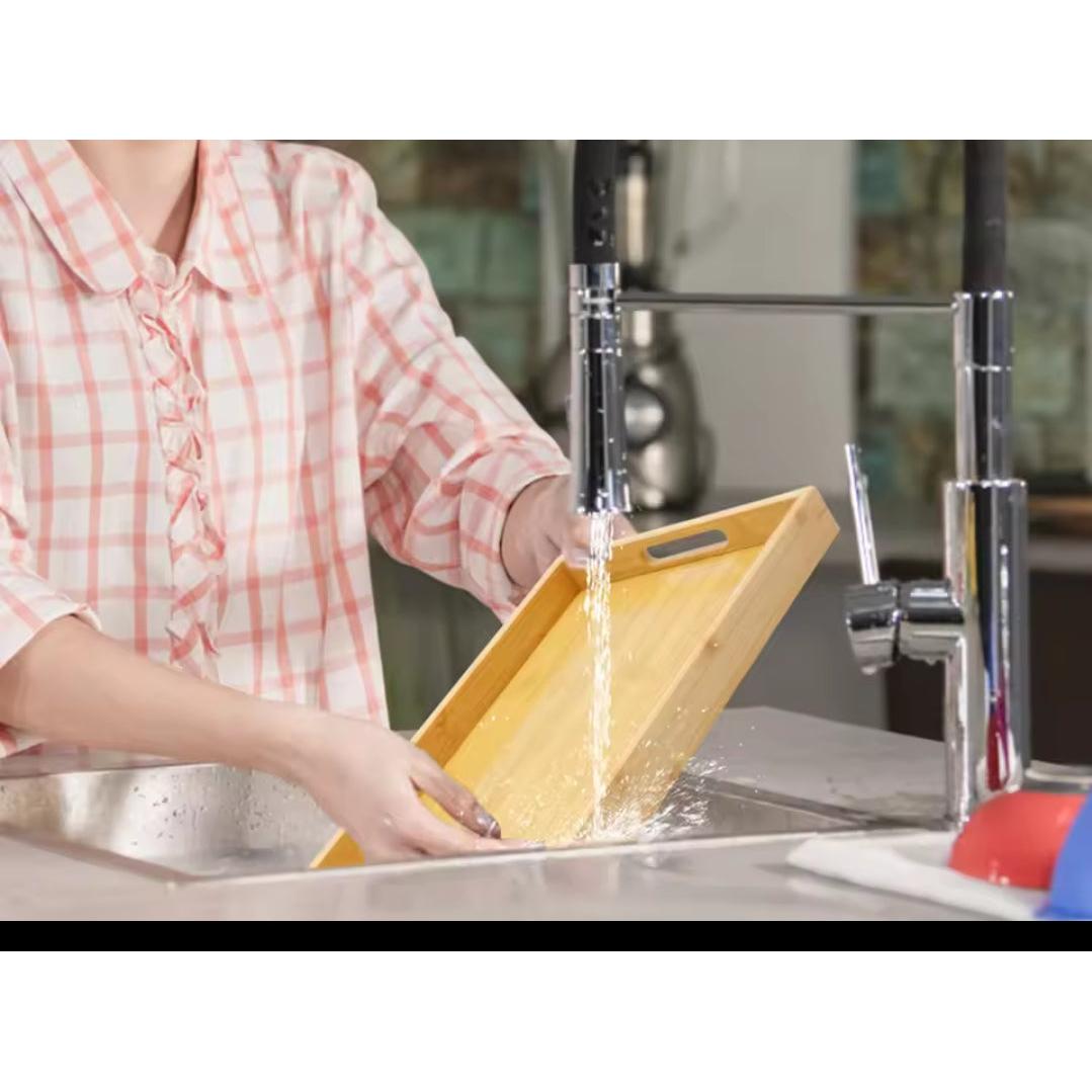 3 in 1 Bamboo Serving Tray Set Durable & Stylish Kitchen & Dining Essentials