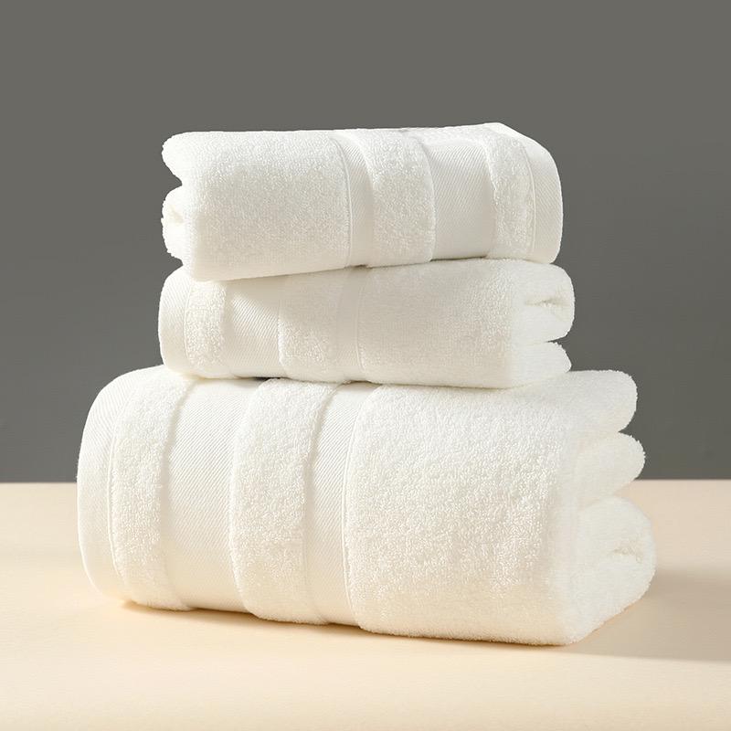 3 in 1 Combed Cotton Bath Towel 3pcs Set Staple Cotton Hand Towel Plus Thick Hotel Home Bath Hand Towel