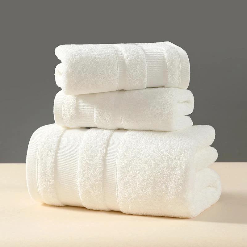 3 in 1 Combed Cotton Bath Towel 3pcs Set Staple Cotton Hand Towel Plus Thick Hotel Home Bath Hand Towel Towels Bath Towels
