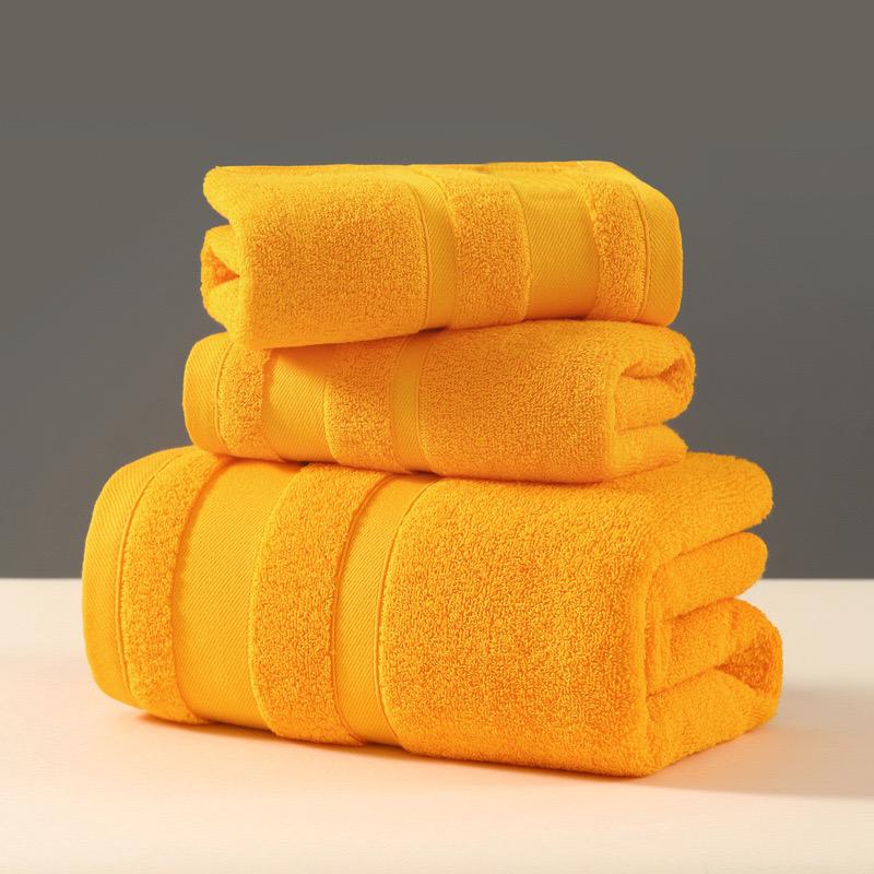 3 in 1 Combed Cotton Bath Towel 3pcs Set Staple Cotton Hand Towel Plus Thick Hotel Home Bath Hand Towel